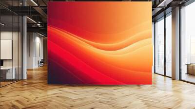 Abstract bright red and orange wave texture background Wall mural