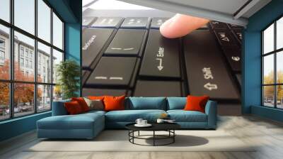 Technology makes life easier , at the touch of a finger. Wall mural