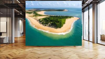  Panoramic view of a beach on a island Wall mural