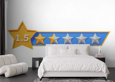 3D Icon Star Rating Wall mural