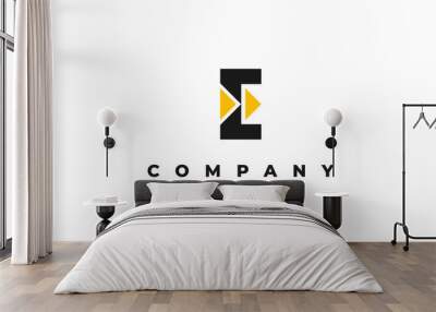 logo letter e arrow direction Wall mural