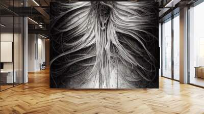 research on the skull and also the nerves in the human body. Wall mural