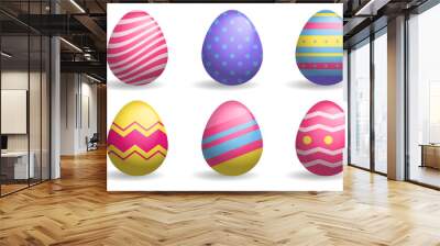 set of easter eggs Wall mural