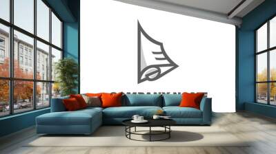 Paper symbol design template logo Wall mural