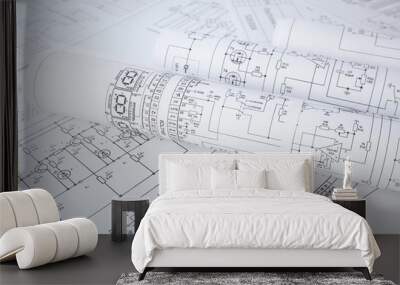 electrical engineering drawings Wall mural