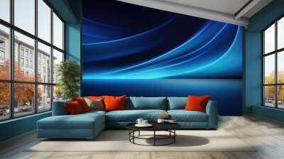 3D Abstract Blue Background Wall mural