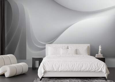 3D Abstract White Background Wall mural