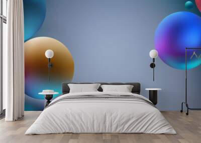 3D Balls Background Wall mural