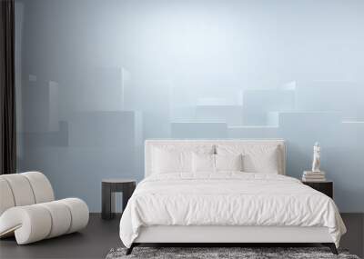 3D Light White Background Wall mural