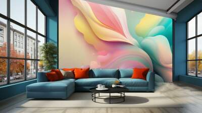 3D Pastel Colors Background Wall mural