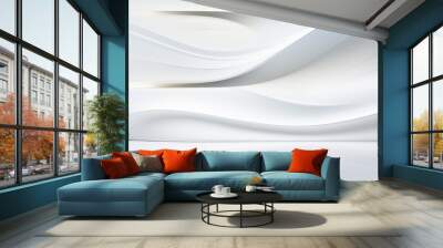 3D White Interior Background Wall mural