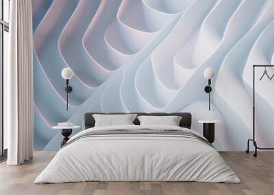 Abstract 3D White Background Wall mural