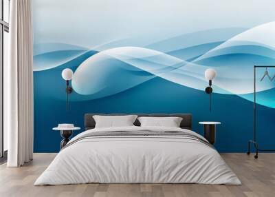 abstract water wave Wall mural