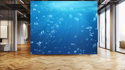 air bubbles under water Wall mural