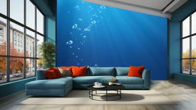 air bubbles under water Wall mural