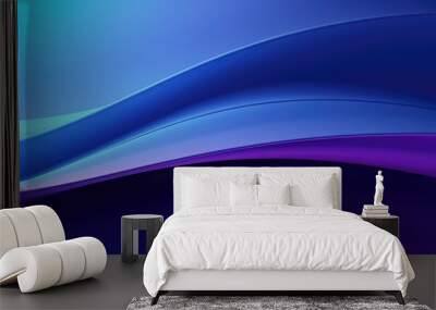 Blue Neon Business Background Wall mural