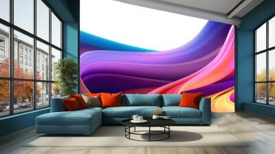 Colorful Ribbon in Neon Colors Wall mural