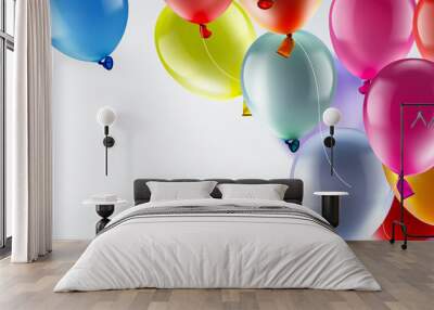 festive background with balloons Wall mural