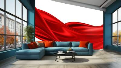 Flying Red Silk Wall mural