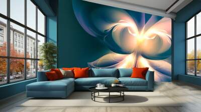 glowing night butterfly Wall mural