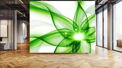 green flower Wall mural