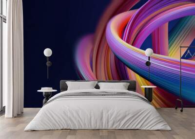 twisted ribbon background Wall mural