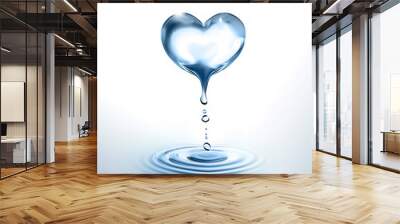 water heart Wall mural