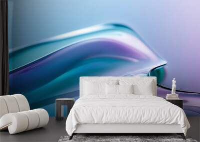 Wavy Glass Shapes Background Wall mural