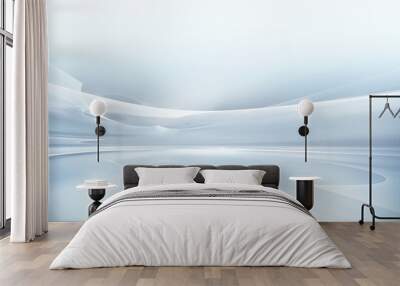 White futuristic background Wall mural