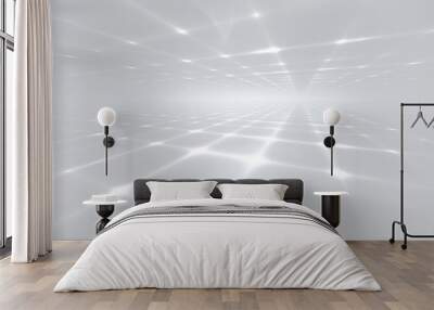 white futuristic background Wall mural