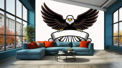 mascot eagle grip the blank ribbon Wall mural