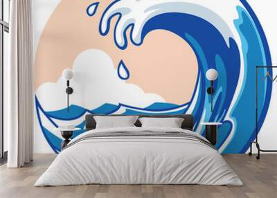 ocean wave Wall mural