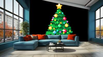 Christmas Tree Emoji
 Wall mural