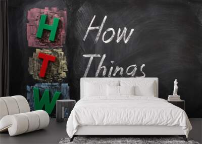 Acronym of HTW for How Things Work Wall mural