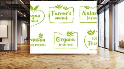 Organic food, natural product, healthy life and farm fresh for food and drink promotion. Wall mural