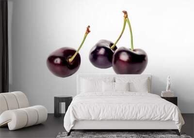 dark cherry isolated on white background Wall mural