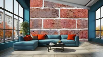 old red brick wall texture background. Wall mural