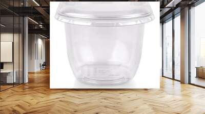 plastic transparent jar with a lid isolated Wall mural