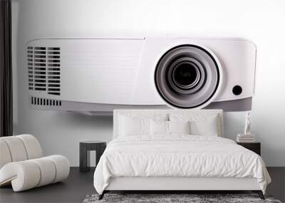 White multimedia projector isolated on white background Wall mural