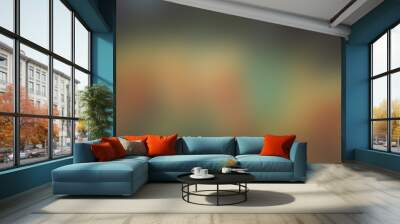 Blurred Orange and Green Organic Background Wall mural