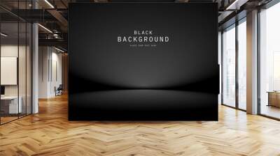 Abstract black ground. black background Wall mural