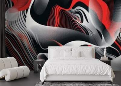 Abstract background with swirling lines and colors. Wall mural