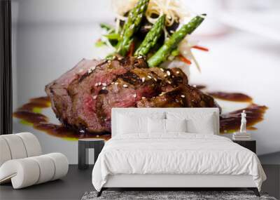 gourmet fillet mignon steak at five star restaurant. Wall mural