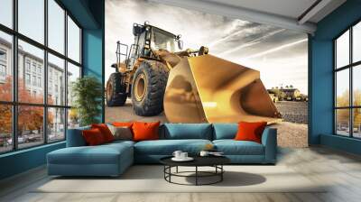 Industrial construction equipment Bulldozer Wall mural