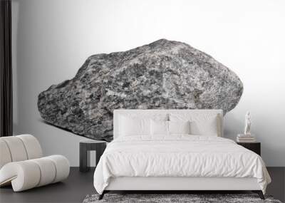 Rock boulder isolated on white Wall mural