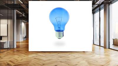 Blue light bulb Wall mural