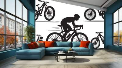 bicycle  vector silhouette Wall mural