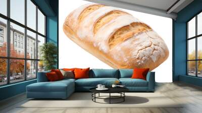 Ciabatta bread  cut out. isolated on transparent background. Copy space. Wall mural