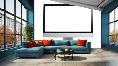 monitor isolated on white Wall mural