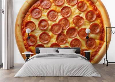 pizza isolated on white background Wall mural